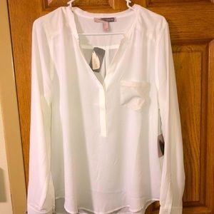 (L) forever 21 white blouse